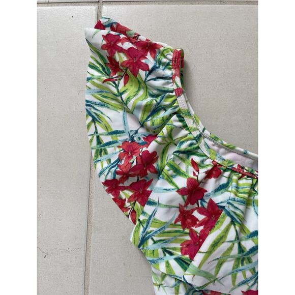 Cabana Del Sol Swim One Piece Swimsuit Multicolor Floral Swimwear - Picture 4 of 11